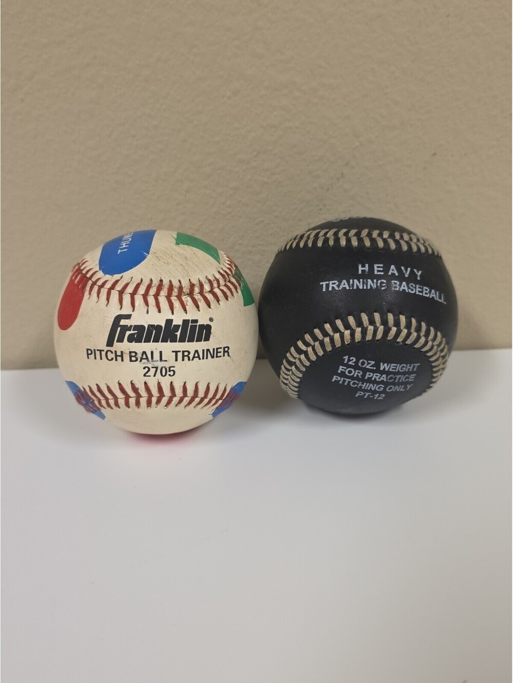 Franklin #2705 Pitch Ball Trainer And Worth Heavy Training Baseball 12oz. PT-12